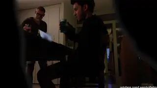 Teen Jerks Off at Dinner Table While Older Men Watch