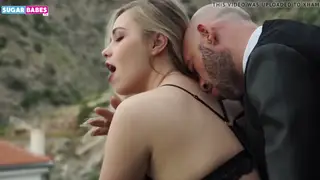 Busty Blonde Cuckold Wife Serves Stranger Near Husband