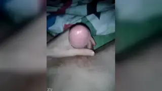 Solo Guy Strokes Himself in Bedroom