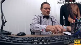 European Brunette Gets Massaged Then Fucked on Office Desk