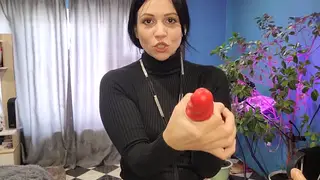 European Femdom Pegs Submissive in POV