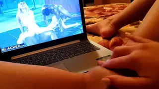 Petite Teen Climaxes With Toys While Partner Watches