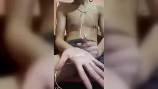 Asian Man Works His Length in Close-Up Solo