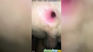 Black Stud Breeds White Bottom Bareback to Creampie
