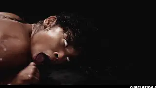 Petite Ebony Beauty Handles Two Positions Ending in Creampie