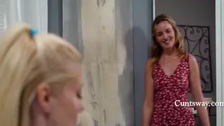 Blonde MILF Teaches Stepdaughter Lesbian Pleasure
