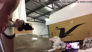 Chubby Femboy Rides a Machine Until He Shakes