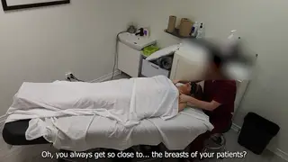 Blonde Asian MILF Enjoys Interracial Couples Massage Session