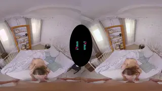 Petite European Blonde Wakes for a Rough VR Morning Fuck