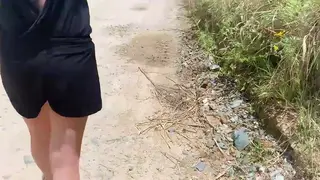 POV Anal Creampie Beside Passing Traffic
