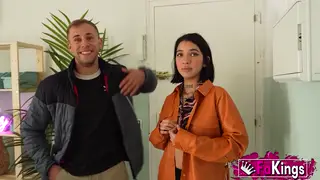 Petite Brunette Handles Two Cocks in a Wild Foursome