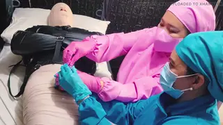 Sadistic Nurses Torment Bound Slave with Urethral Sounding