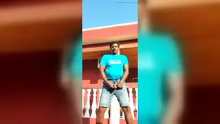 Muscular Asian Hunk Strokes Hard Cock Outdoors On Cam