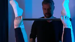 Redhead BBW Submits to Foot Spanking and Bondage