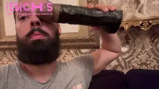 Tattooed Amateur Stretches Wide With Huge Toys