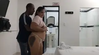 Curvy Latina Takes Deep Throat Then Rough Doggy