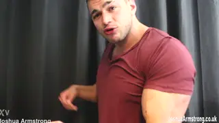 Muscular Stud Works Oiled Cock on Webcam