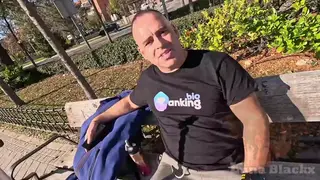 Ebony Latina Takes Thick Cock Standing Outdoors