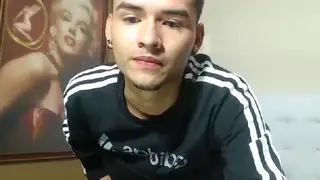 Latino Twink Strokes His Cock on Webcam