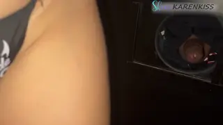 Busty Blonde Latina Serves Cuckold Fantasy at Gloryhole