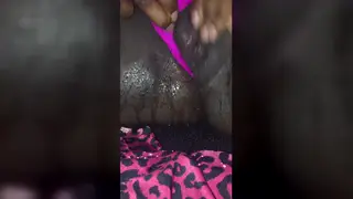 Voluptuous Ebony BBW Gushes in a Squirting Solo