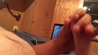 Slender Guy Works His Shaft in a Slow Solo Session