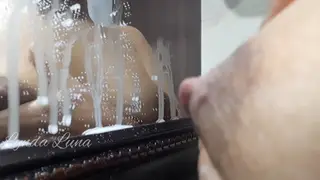 Brunette Latina MILF Squirts Milk While Stroking