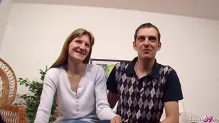 European Wife Services Stranger While Cuckold Husband Watches