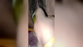 Indian MILF Takes Massive Cucumber in Vintage POV Solo