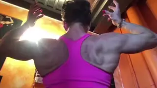 Muscular Femdom Commands Sub in Bondage Webcam