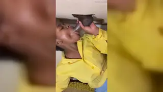 Ebony Newcomer Strokes Massive BBC to Explosive Cumshot