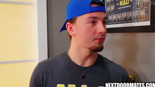 Jock Takes Anonymous Blowjob Through Glory Hole