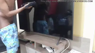 Naked Guy Cleans House Solo for Voyeur Camera