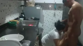 Curvy Latina Takes Her Stepsister's Boyfriend in the Kitchen