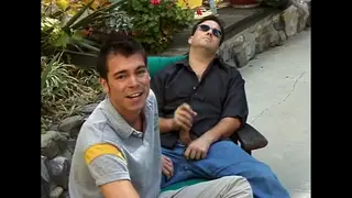 Mature Men and Teen Join for Outdoor Threesome With Facial Finish