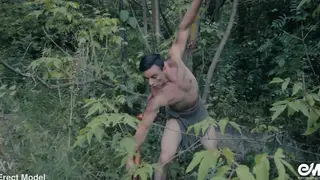Nude Parody Unfolds in Bright Outdoor Setting