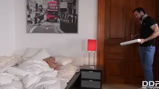 Blonde European MILF Services a Gloryhole Delivery in Uniform