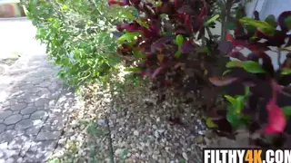 Petite MILF Dominates POV with Rough Blowjob