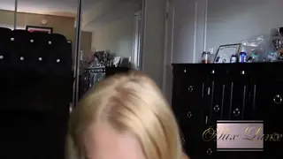 Blonde Schoolgirl Sucks Dildo in POV Classroom