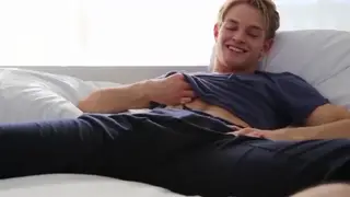 Solo Guy Works His Cock in a Long Masturbation Session