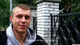 Muscular European Stud Serviced Outdoors Before Rough Rim