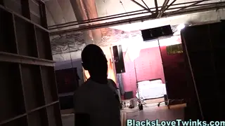 Twink Rides Ebony Stud in Interracial Encounter
