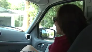 Hairy Stepmom Picks Up Young Strangers for Car Sex