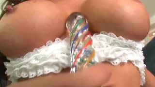 Brunette Teases Her Sensitive Clit with a Toy