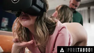 Stepdaughter Explores VR Gift With Stepparents in POV