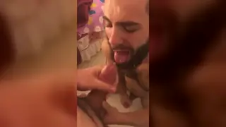Hairy Muscular Stud Takes a Warm Facial in the Shower