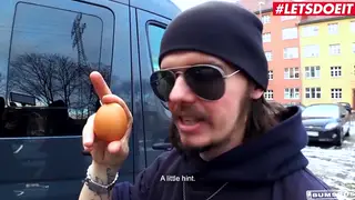 Busty European MILF Rides Deep in a Moving Bus