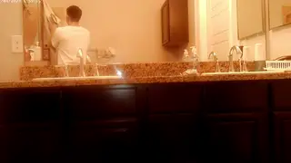Asian Amateur Cleans the Bathroom in a Long Homemade Clip