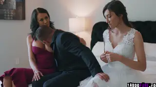 Busty MILF and Wife Share Stepmom in Femdom Threesome