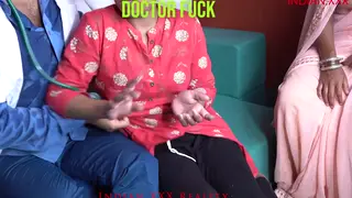 Indian Doctor Examines Patient in Private Hospital Room